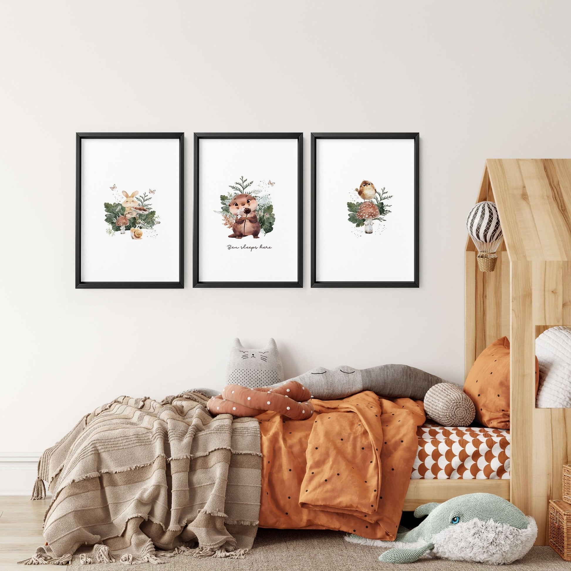 Woodland Nursery Print | Set of 3 wall art prints