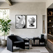 Vintage World Map Canvas | Antique Globe & Sundial Art wall art displayed on a wall in a styled room — view 3