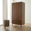Wright Narrow Walnut Bedside Table