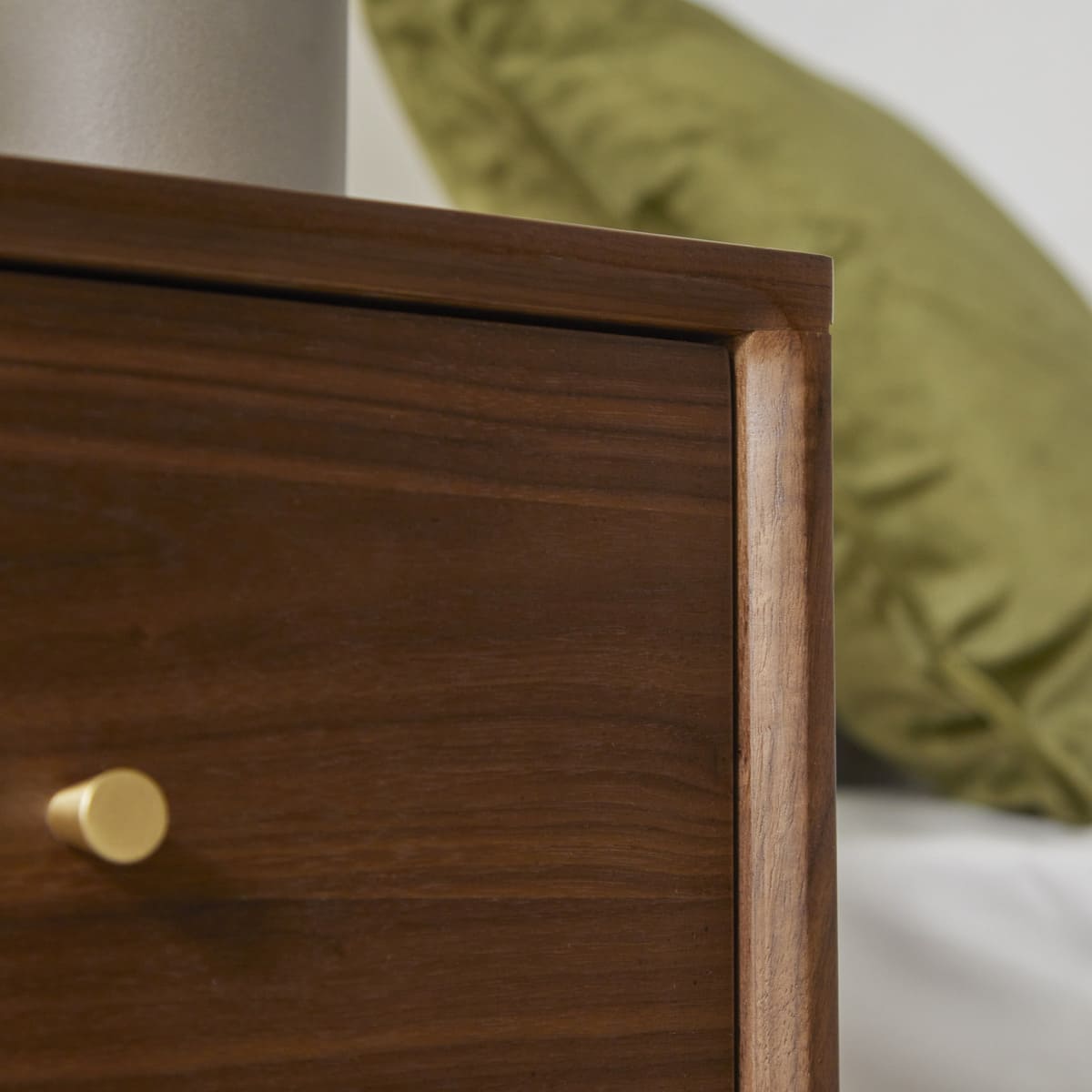 Wright Narrow Walnut Bedside Table