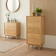 Wright Oak Tallboy Chest of 5 Drawers