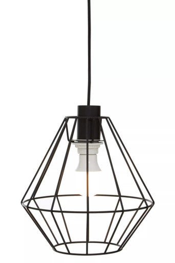 Wyra Black Cage Pendant Light