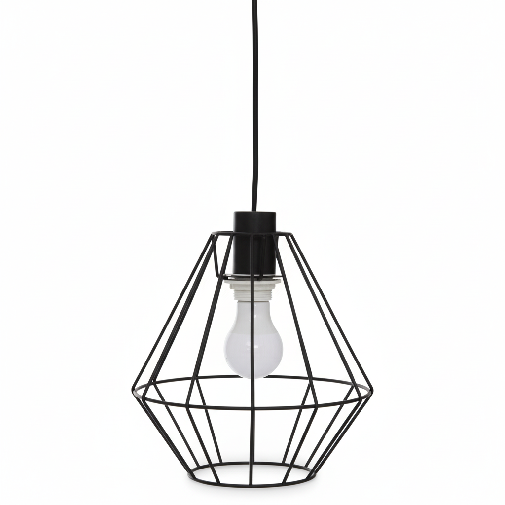 Wyra Black Cage Pendant Light