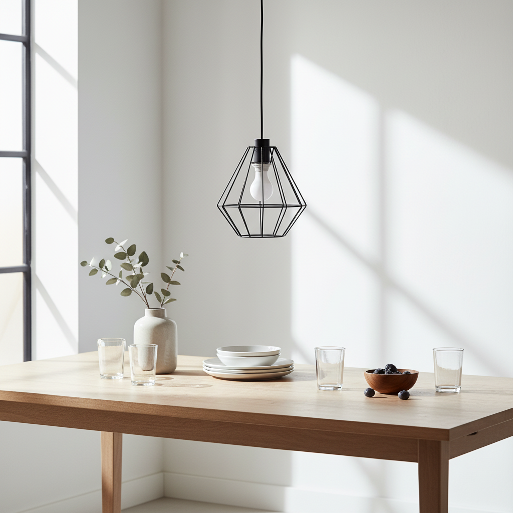 Wyra Black Cage Pendant Light