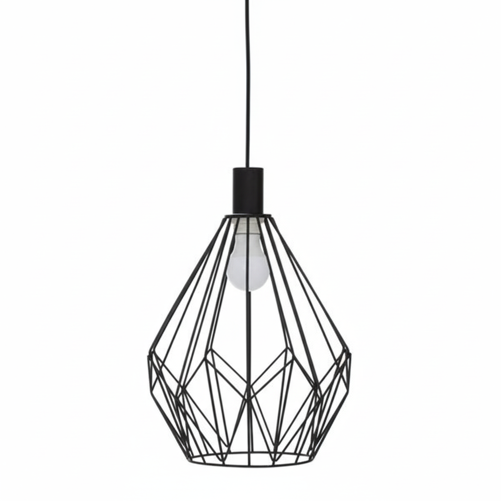 Wyra Black Finish Frame Pendant light