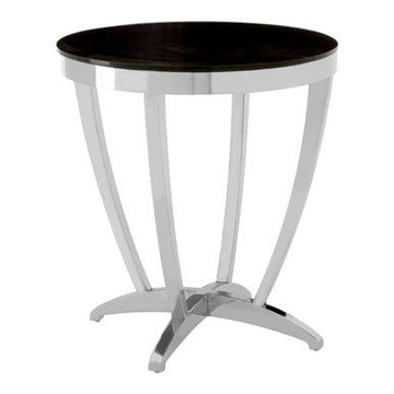 Yasmin Black Tempered Glass Side Table