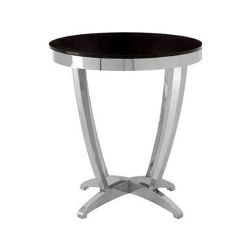 Yasmin Black Tempered Glass Side Table