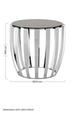 Yasmin Stainless Steel Side Table