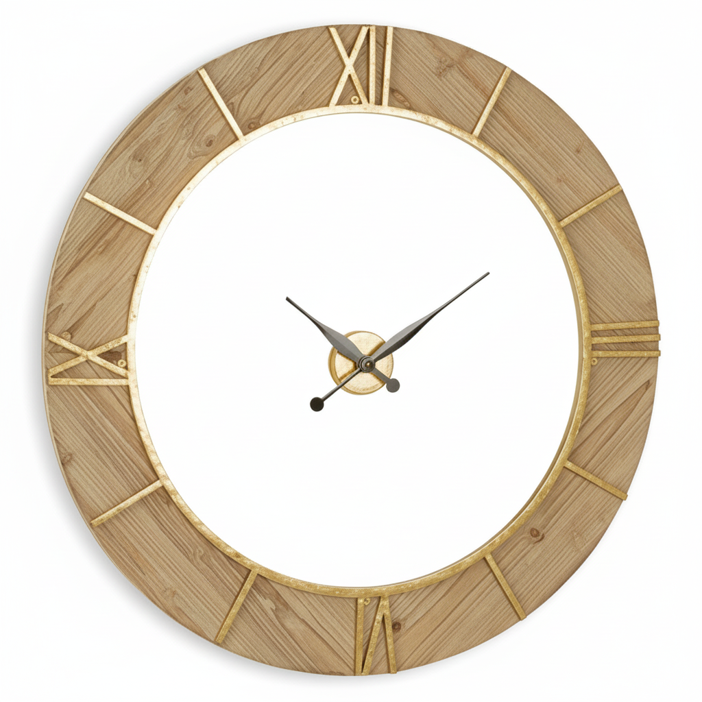 Yaxi Wall Clock With White Face
