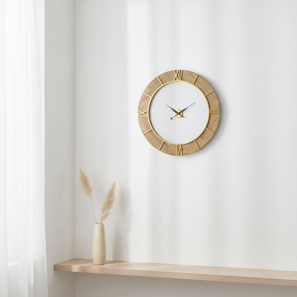 Yaxi Wall Clock With White Face