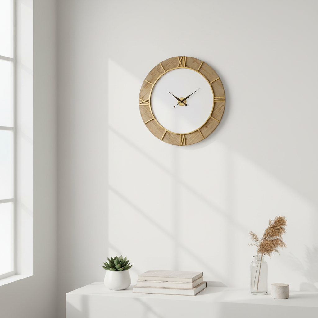 Yaxi Wall Clock With White Face