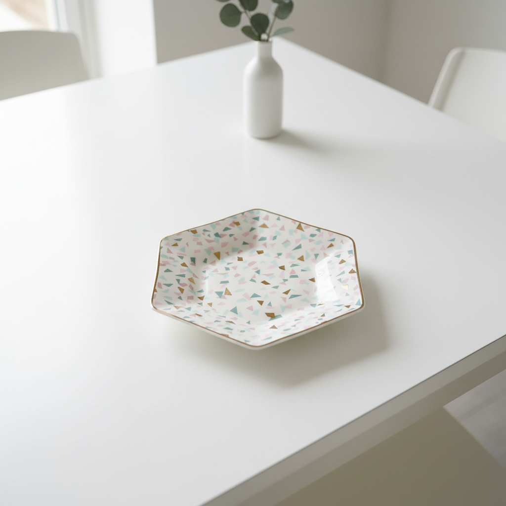 Yuki Terrazzo Pattern Dinner Plate