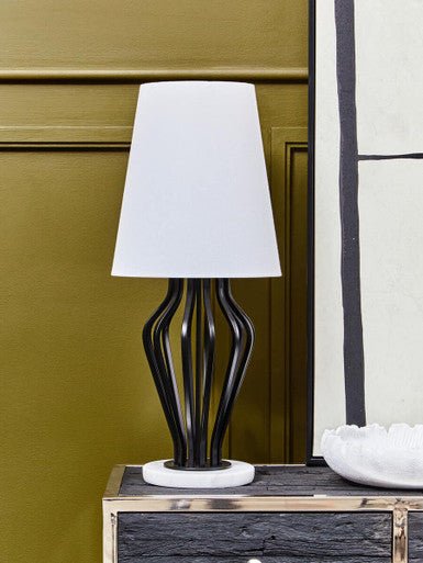 Zada Black And White Table Lamp