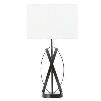 Zaina Black Cross Table Lamp