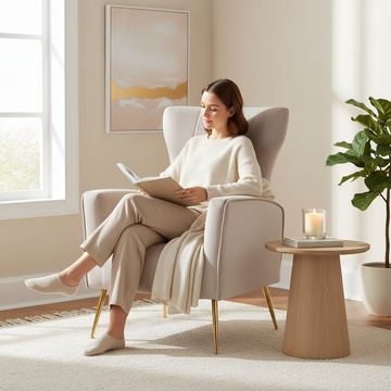 Zamora Mink Velvet Accent Chair With Gold Finish Legs