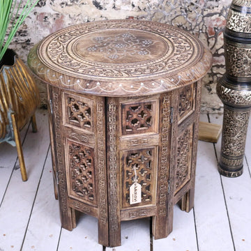 Zanskar Small Hand Carved Side Table