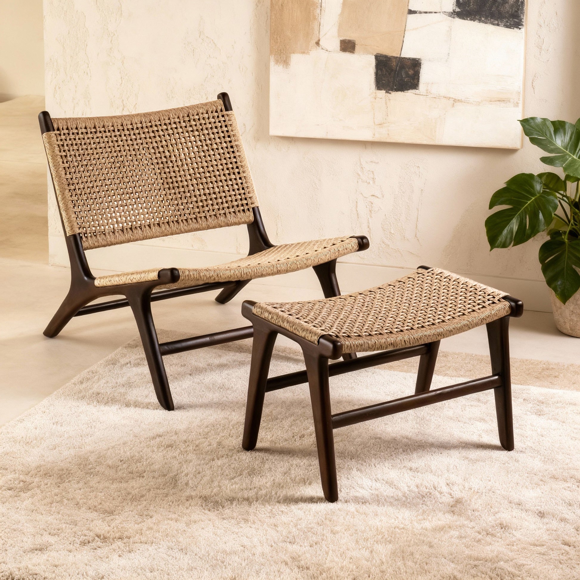 Zara Chocolate Rattan Accent Chair