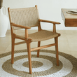 Zara Rattan Dining Chair with Armrest