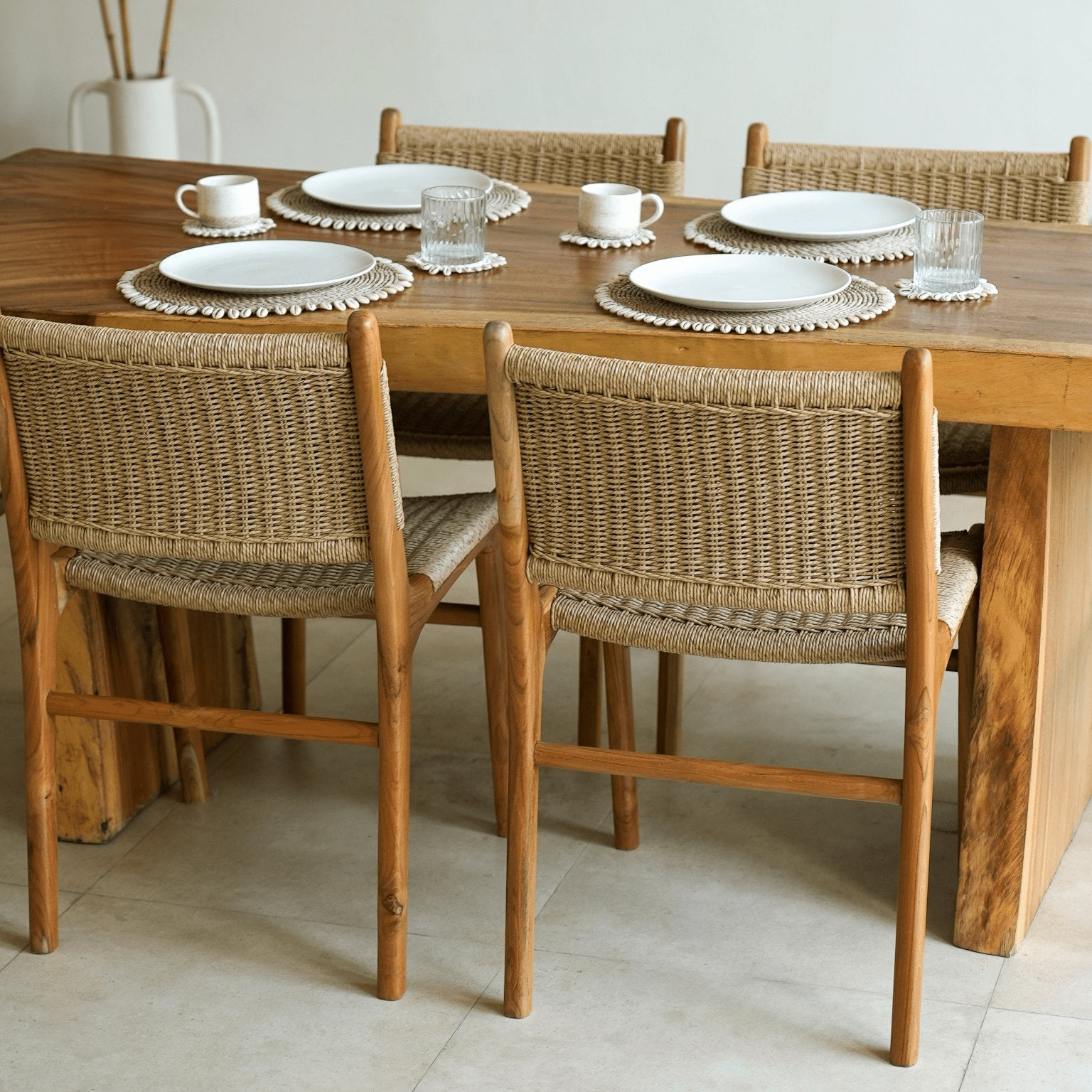Zara Rattan Dining Chair with Armrest