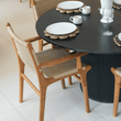 Zara Rattan Dining Chair with Armrest