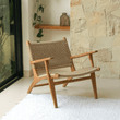 Zara Teak & Rattan Accent Armchair