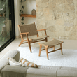 Zara Teak & Rattan Accent Armchair