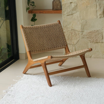 Zara Teak & Rattan Accent Chair