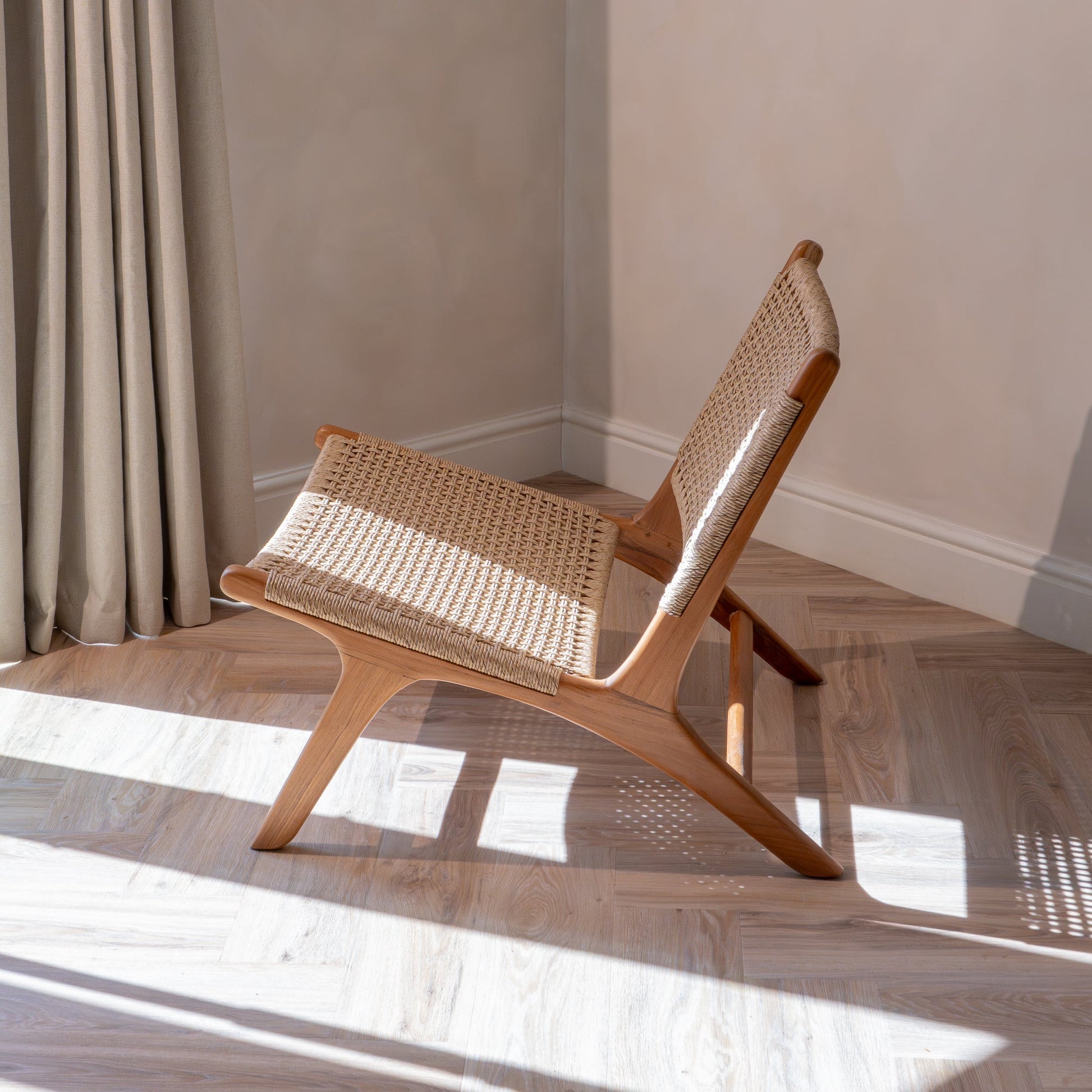 Zara Teak & Rattan Accent Chair