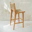 Zara Teak & Rattan Bar Stool