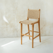 Zara Teak & Rattan Bar Stool