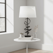 Zavi Matte Black Squiggle Table Lamp