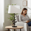 Zavi Matte Black Squiggle Table Lamp