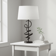 Zavi Matte Black Squiggle Table Lamp