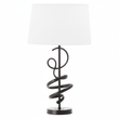 Zavi Matte Black Squiggle Table Lamp