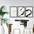 Zen Wall Decor Japandi Ink Brushstroke & Lone Figure Art wall art displayed on a wall in a styled room — view 5