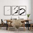 Zen Wall Decor Japandi Ink Brushstroke & Lone Figure Art wall art displayed on a wall in a styled room — view 7