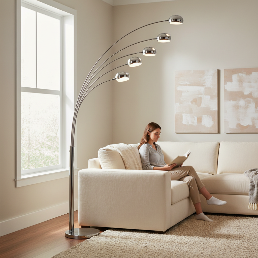 Zeus Floor 5 Arched Lights Lamp