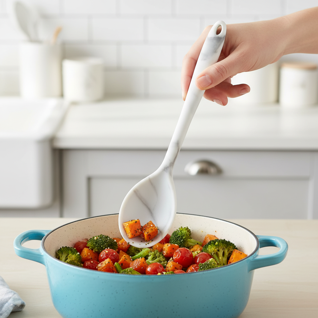 Zing Marble Effect Silicone Spoon