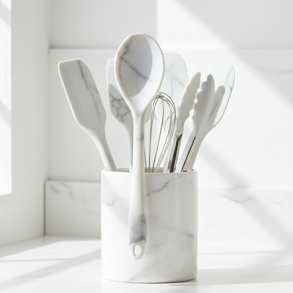 Zing Marble Effect Silicone Spoon