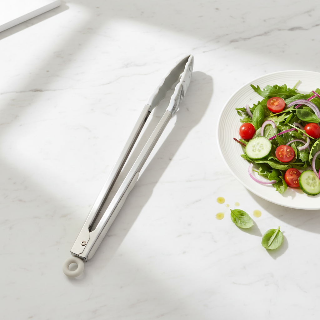 Zing Marble Effect Silicone Tongs