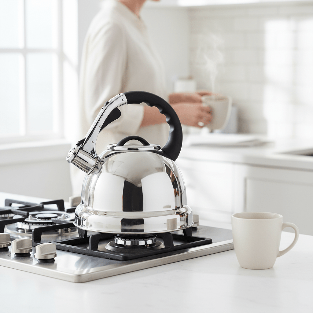 Zion Mirrored 3.2 Ltr Whistling Kettle