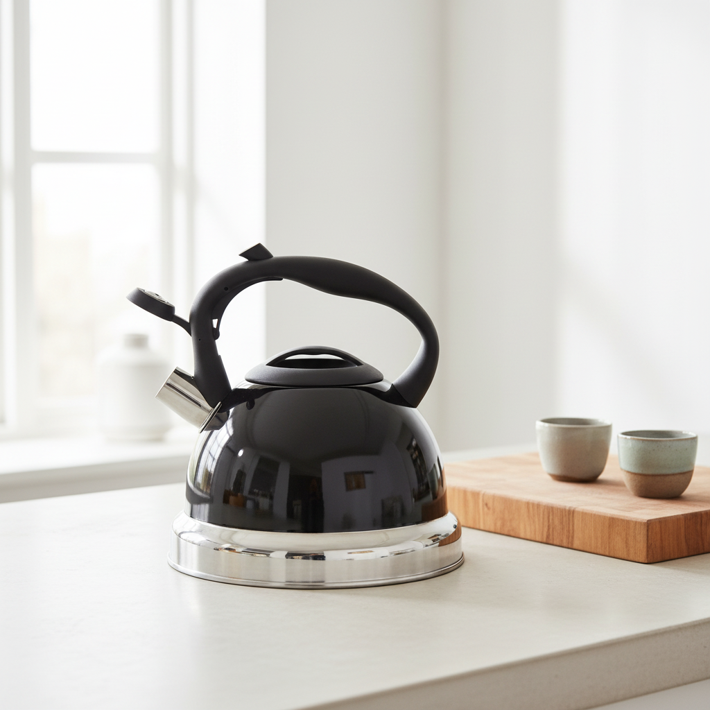 Zion Black 3000Ml Whistling Kettle