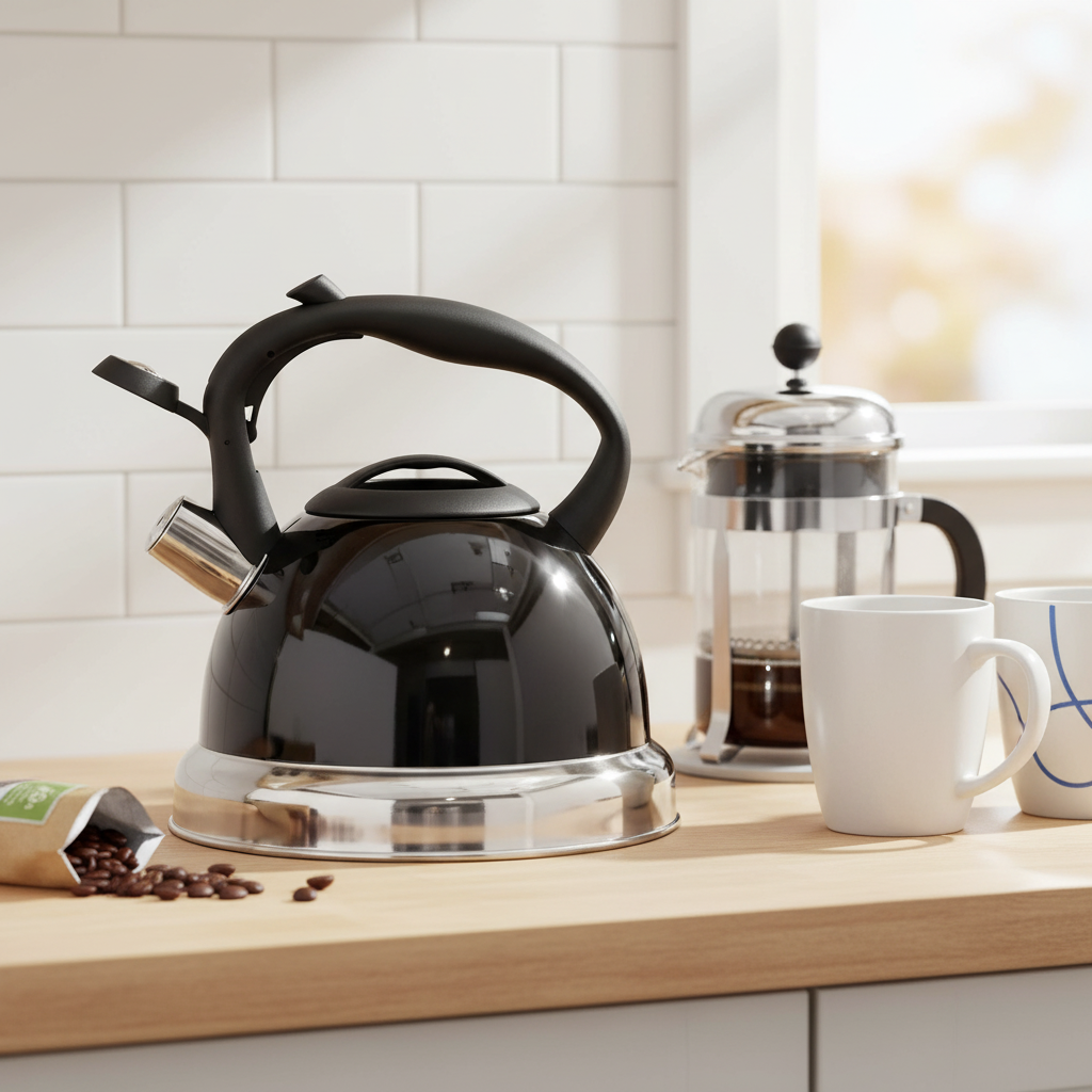 Zion Black 3000Ml Whistling Kettle