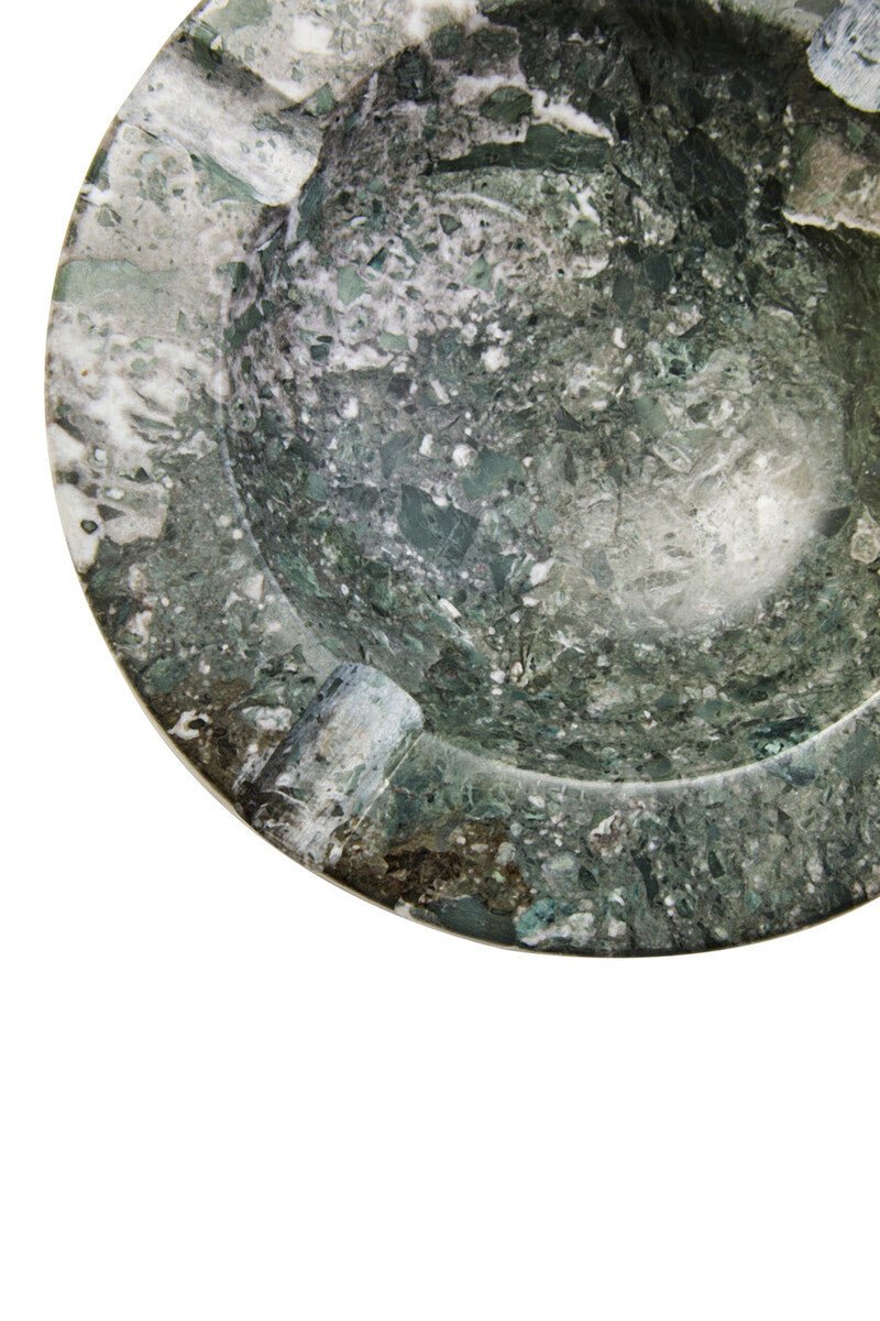 Zoro Black And White Veined Marble Ashtray