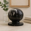 Zoro Black And White Veined Marble Sculpture