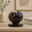 Zoro Black And White Veined Marble Sculpture