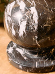 Zoro Black And White Veined Marble Sculpture