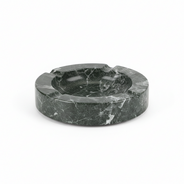 Zoro Black And White Veined Marble Ashtray