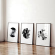 Abstract wall art set of 3 | set of 3 framed wall art for office