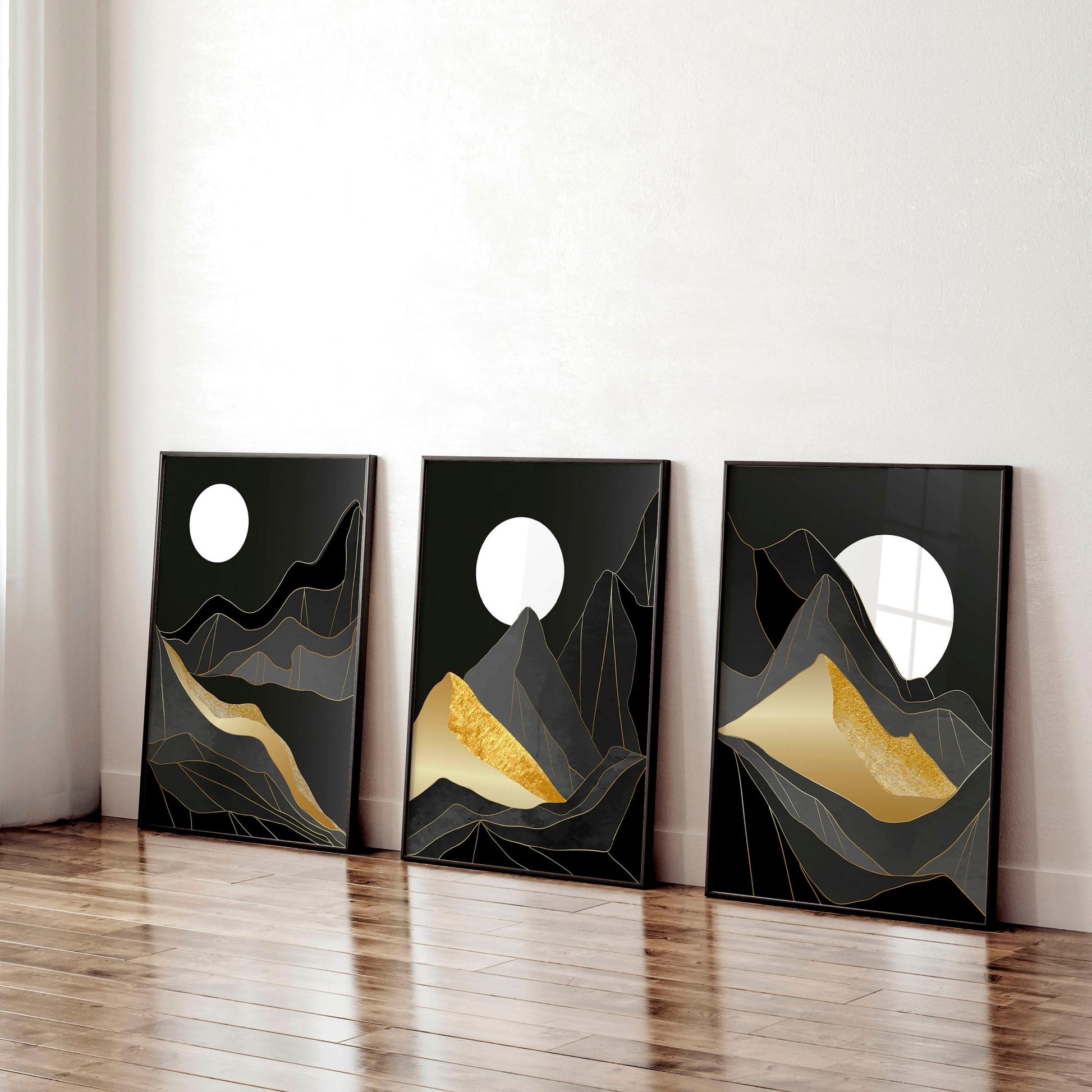 Abstract landscape | set of 3 wall art prints - About Wall Art